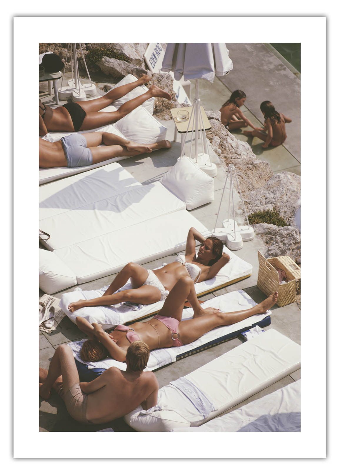 Sunbathers At Eden Roc by Slim Aarons