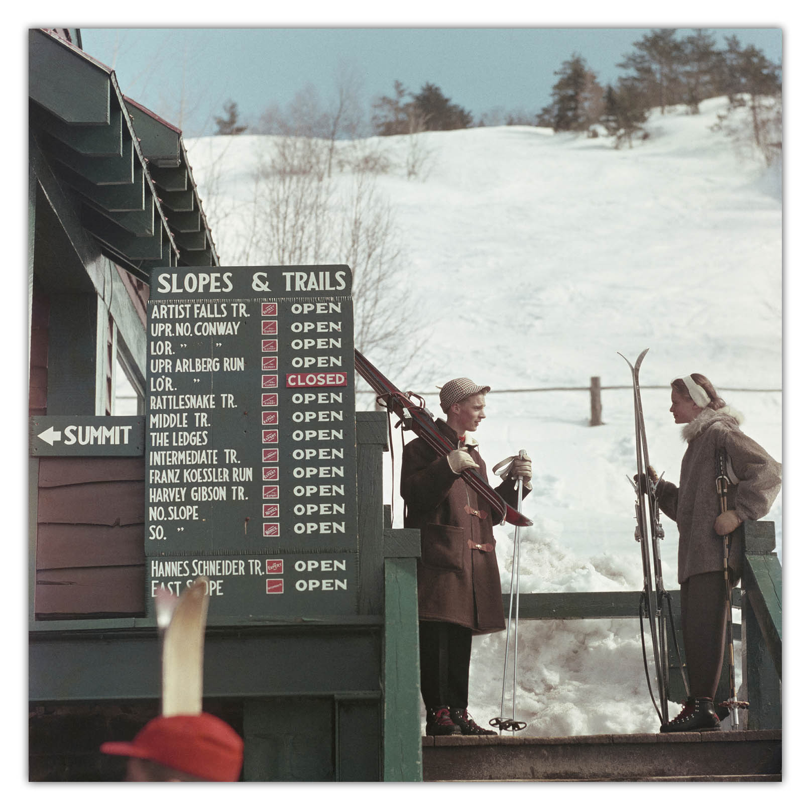 Skiing At Cranmore Mountain by Slim Aarons